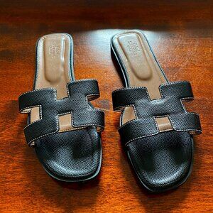 Black Slide Sandals